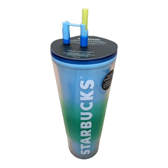 Starbucks Blossom Color Change Venti Tumbler W/Swirl Straw Topper - Picture 2 of 7